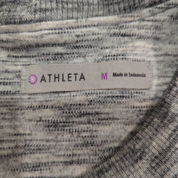 Athleta En Route Ponte Gray Knit Shortsleeve Dress - Women's Medium Casual Comfy - Picture 2 of 16